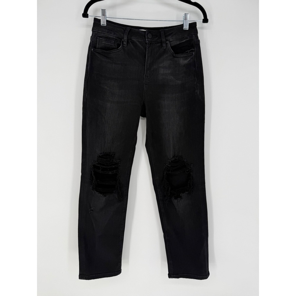 ALTAR'D STATE DISTRESSED HIGH WAIST JEANS WASHED BLACK SIZE 25